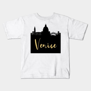 VENICE ITALY DESIGNER SILHOUETTE SKYLINE ART Kids T-Shirt